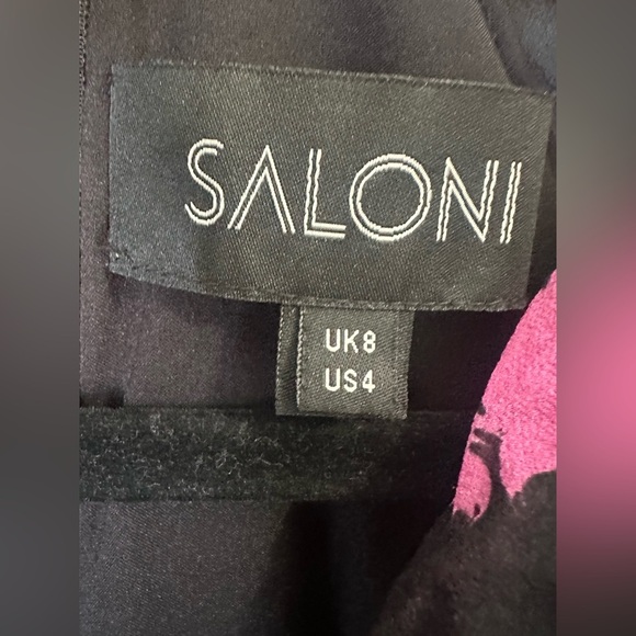 Saloni Cece Silk Mini Dress. Size 4. - Picture 4 of 6